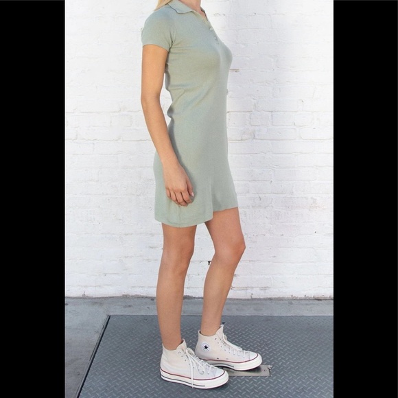 Brandy Melville Dresses Brandy Melville Green Caroline Polo Dress